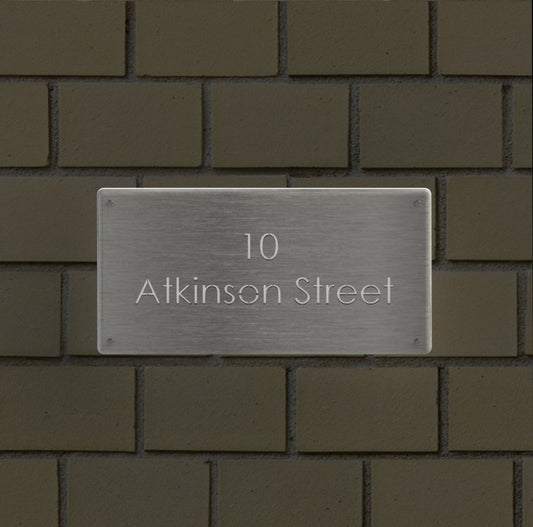 Stainless Steel Customised Address Plate - SS1004