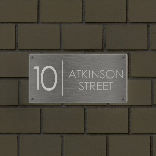 Stainless Steel Customised Address Plate - SS1002